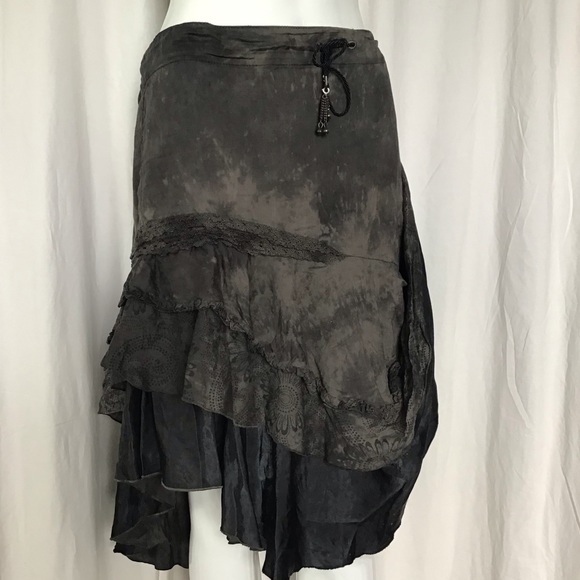 Diesel Dresses & Skirts - Diesel Silk Cotton Ruffle Boho Gypsy Skirt